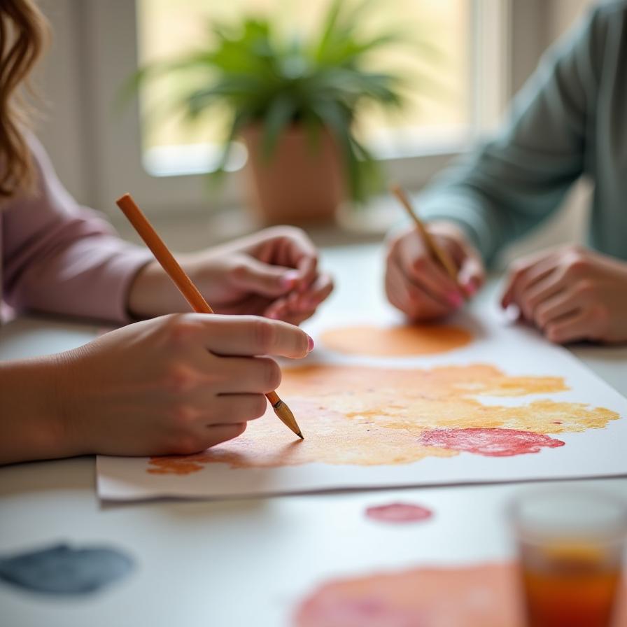 Art therapy healing sessions at TalaBrush Studios