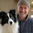 Tom Heathcote and his border collie